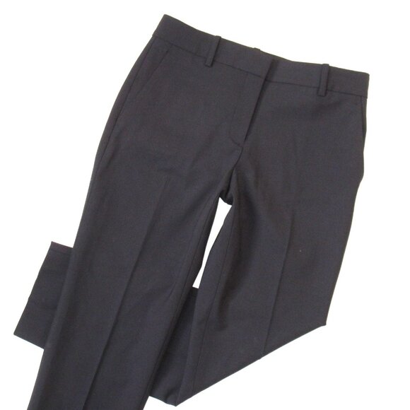 NWT Theory Treeca in Deep Navy Classic Suit Wool Stretch Ankle Pants 0 - Picture 2 of 4